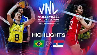 🇧🇷 BRA vs. 🇷🇸 SRB - Highlights | Week 1 | Women's VNL 2024