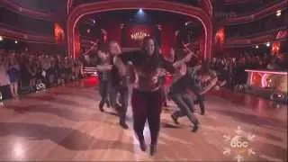 Derek Hough & Amber Riley dancing Freestyle on DWTS 11 25 13