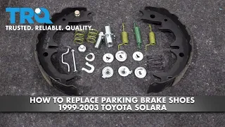 How to Replace Parking Brake Shoes 1999-2003 Toyota Solara