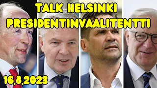 Talk Helsinki -presidentinvaalitentti (Mika Aaltola, Pekka Haavisto, Jussi Halla-aho ja Olli Rehn)