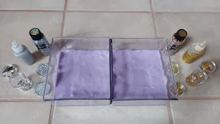 Light Purple Slime Mixing ASMR - Gold vs Silver