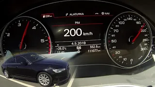 2016 AUDI A6 2.0 TDI QUATTRO 190hp 0-220 KMH ACCELERATION