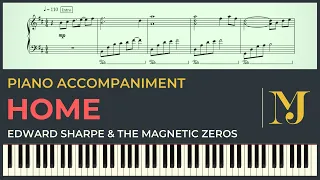 HOME - Edward Sharpe and The Magnetic Zeros | Piano Karaoke Cover & Lyrics + SHEETS