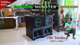 The Making "monster" DIY Subwoofer Speaker - ALL AROUND rugged design - How to make Loud Subwoofer