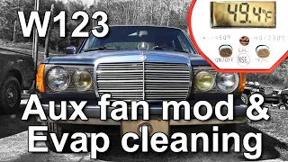 W123 Aux fan AC mod & Evaporator cleaning (Cheap/Free ways to get better AC)