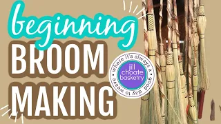 BROOM MAKING:  Gear up - set up - and tie on your first broom on! #DIYbroom #broommaking #brooms