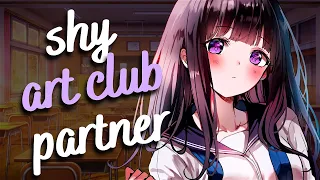 your shy art club partner wants you 💜 (F4A) [cute] [awkward] [popular listener] [confession] [asmr]