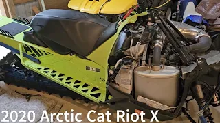 Arctic Cat Riot X Power Valves Cleaning and Cable Re-Connect. Problem Solved!