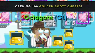 Opening 150 GOLDEN BOOTY CHEST Golden heart crystal??? | Growtopia