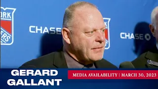 New York Rangers: Gerard Gallant Postgame Media Availability | Mar. 30, 2023