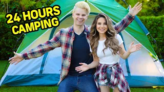 24 HOURS Overnight Camping Challenge in Our Back Yard! w/ Rosanna Pansino