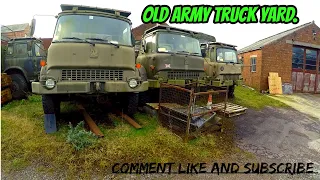 WE EXPLORE THE OLD Abandoned Derelict Army Truck YARD abandoned places UK