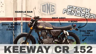 KEEWAY 152 SETUP | Handle bar, Seat, U bend, Fender, Tire |  Cafe Racer Scrambler | by DNG Custom