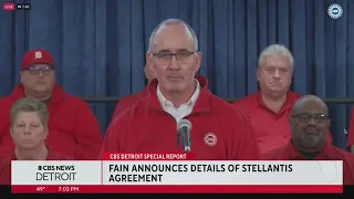 UAW President Shawn Fain details tentative agreement with Stellantis