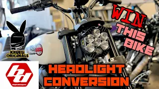 Baja Design headlight kit for Harley Davidson / win a bike from Kruesi Originals build