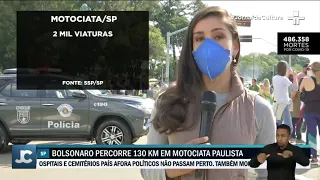 Jair Bolsonaro participa de manifestação com milhares de motociclistas; Presidente é multado