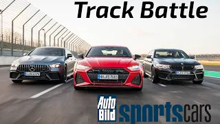 TRACK BATTLE: Audi RS7 vs BMW M5 Competition vs Mercedes-AMG GT 63 S – Track POV