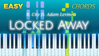 R. City ft. Adam Levine - Locked Away - EASY Piano CHORDS TUTORIAL by Piano Fun Play