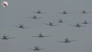 Duxford Airshow 13 Spitfire Flypast September 24th 2017  - AIRSHOW WORLD