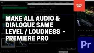 How To Make All Voices and Audio Same Level / Loudness - Premiere Pro