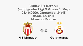 AS Monaco 4-2 Galatasaray  [HD] 25.10.2000 - 2000-2001 UEFA Champions League Group D/5 (Ver. 3)