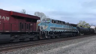 (CMQ AC44!) Central Maine & Quebec 1002 trails on an Eastbound Manifest through Chesterton, Indiana