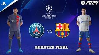 FC 24 | PSG vs Barcelona | UCL Quarter Final First Leg Match | PS5™