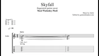 Adele - Skyfall TAB - fingerstyle guitar tab (PDF + Guitar Pro)