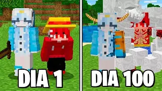 SOBREVIVI 100 DIAS EM DUPLA NO MINECRAFT ONE PIECE