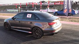 Audi RS3 Sedan vs Audi RS7 vs Audi RS6 - Drag Race