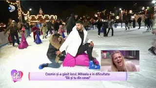 Casa Iubirii - Au ras cu lacrimi! Patinoarul le-a dat palpitatii Mihaelei si lui Cosmin!