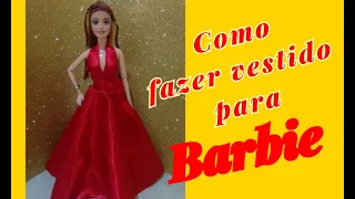 How to make party dress for Barbie doll