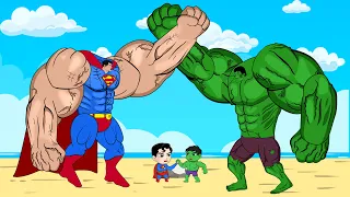 Evolution of HULK Vs Evolution of SUPER-MAN Arm Wrestling Fight : Who Is The King Of Super Heroes ?