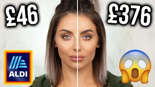 TESTING ALDI MAKEUP VS HIGH END DUPES! SIDE BY SIDE COMPARISON + WEAR TEST! WORTH THE HYPE!?