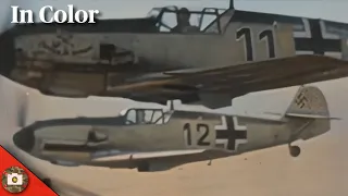 Messerschmitt Bf.109E Emil flying in 1940 - Luftwaffe in ww2 [AI, 50fps, Colourized]