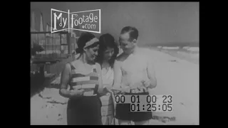 1930 Chico Marx Laughing on The Beach