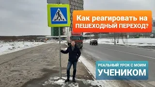 Как реагировать на пешеходный переход?