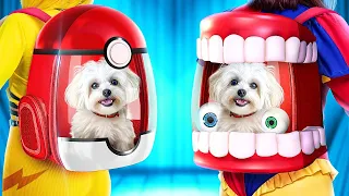 Pokemon vs Pomni! We Build Secret Room for Puppy
