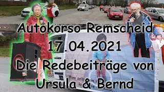 17.04.2021- Freisheitskorso Bergisch Land in Remscheid - Redebeiträge Ursula und Bernd