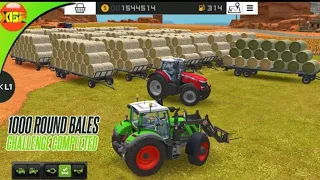 1000 bales challenge done! 3 player multiplayer gameplay | Farming simulator 18 |