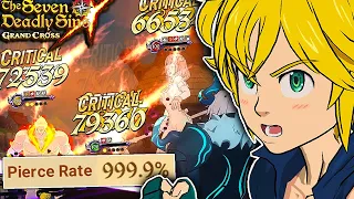 MAX PIERCE RATE UR GEAR MELIODAS!! | Seven Deadly Sins: Grand Cross