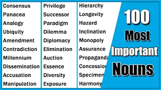 100 Nouns in English with Synonyms