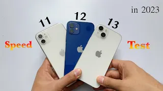 iPhone 11 vs iPhone 12 vs iPhone 13 Ultimate Speed Test 🔥 in 2023 (HINDI)