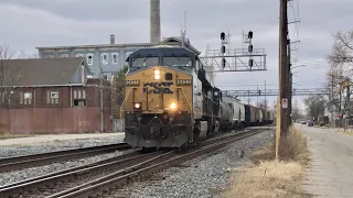 CSX & NS Trains At The Crossovers!  Massive Train With DPU Switches From Track 1 To 2, Hamilton Ohio