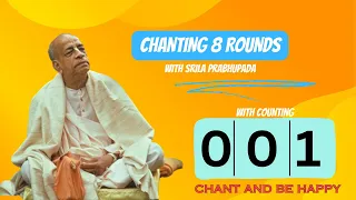Srila Prabhupada Chanting Japa 8 rounds | Prabhupada Japa video with counting #chanting #prabhupada