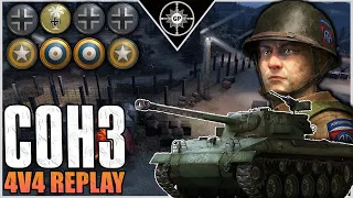 Allies Go Full AT-Spam, Can Axis Counter? | 4v4 Monte Cavo | Company of Heroes 3 Replays #17