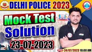 Delhi Police Constable 2023, Delhi Police Mock Test Solution, DP Mock Test Solution By Rahul Sir