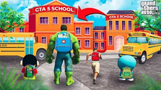 GTA5 : Shinchan Doraemon Franklin Going To School - Shinchan Doraemon Escape From School GTAV