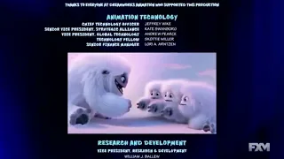 Abominable (2019) end credits (FXM live channel)