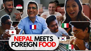 NEPALESE people react to FOREIGN FOOD🇳🇵| International Tour in KATHMANDU